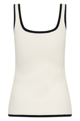 Becky Contrast Knit Top - Ivory & Black